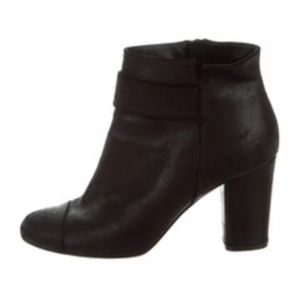 Authentic Chanel Nuback Black Booties